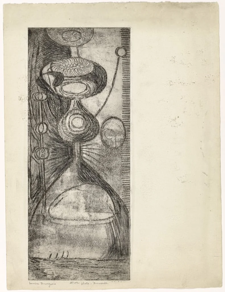 Untitled, by Louise Bourgeois, ink, 1945