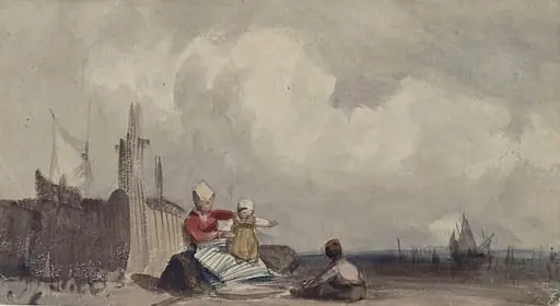 Fisher Folk on the Beach