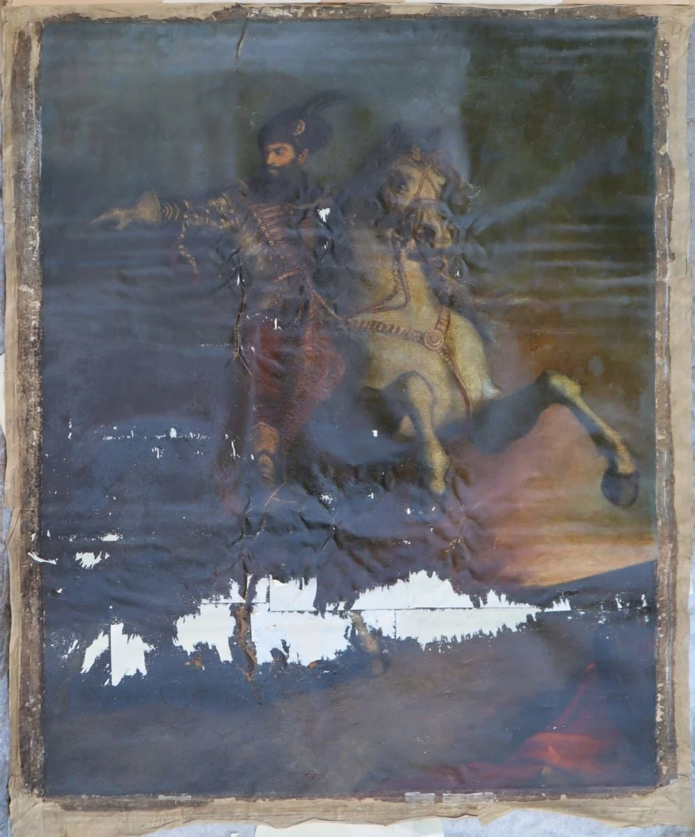 Mihai Viteazul călare la Calugăreni, by Mihail Lapatty