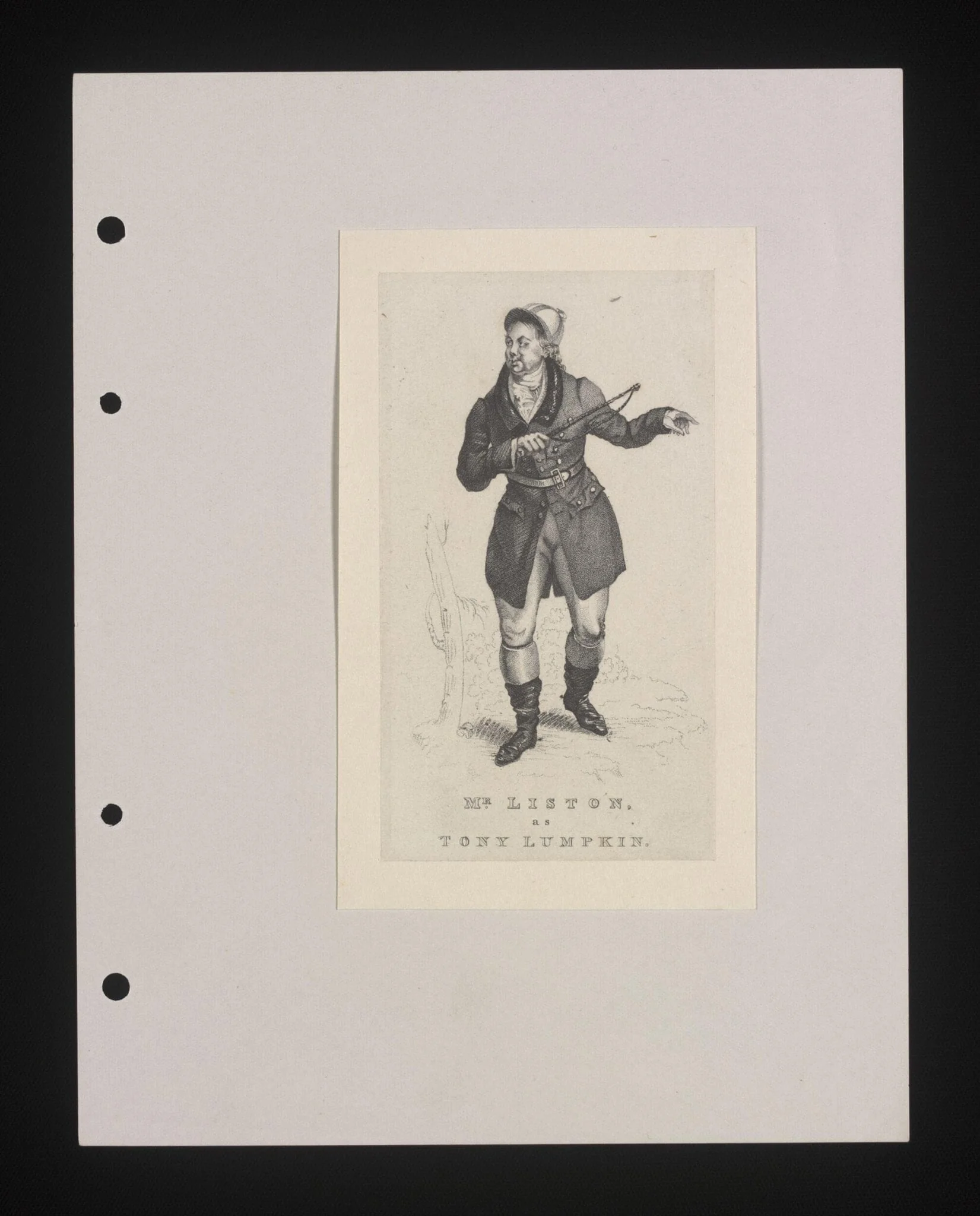 Mr Liston as Tony Lumpkin, by Unknown, 1850