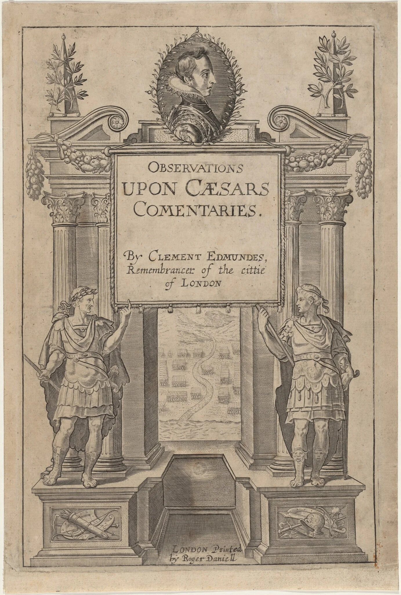 Title Page to Observations Upon Caesar's Commentaries by Clement Edmondes, by Unknown 19th Century, ink, 1655