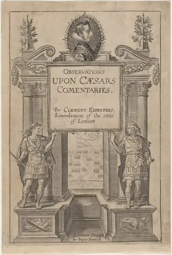 Title Page to Observations Upon Caesar's Commentaries by Clement Edmondes