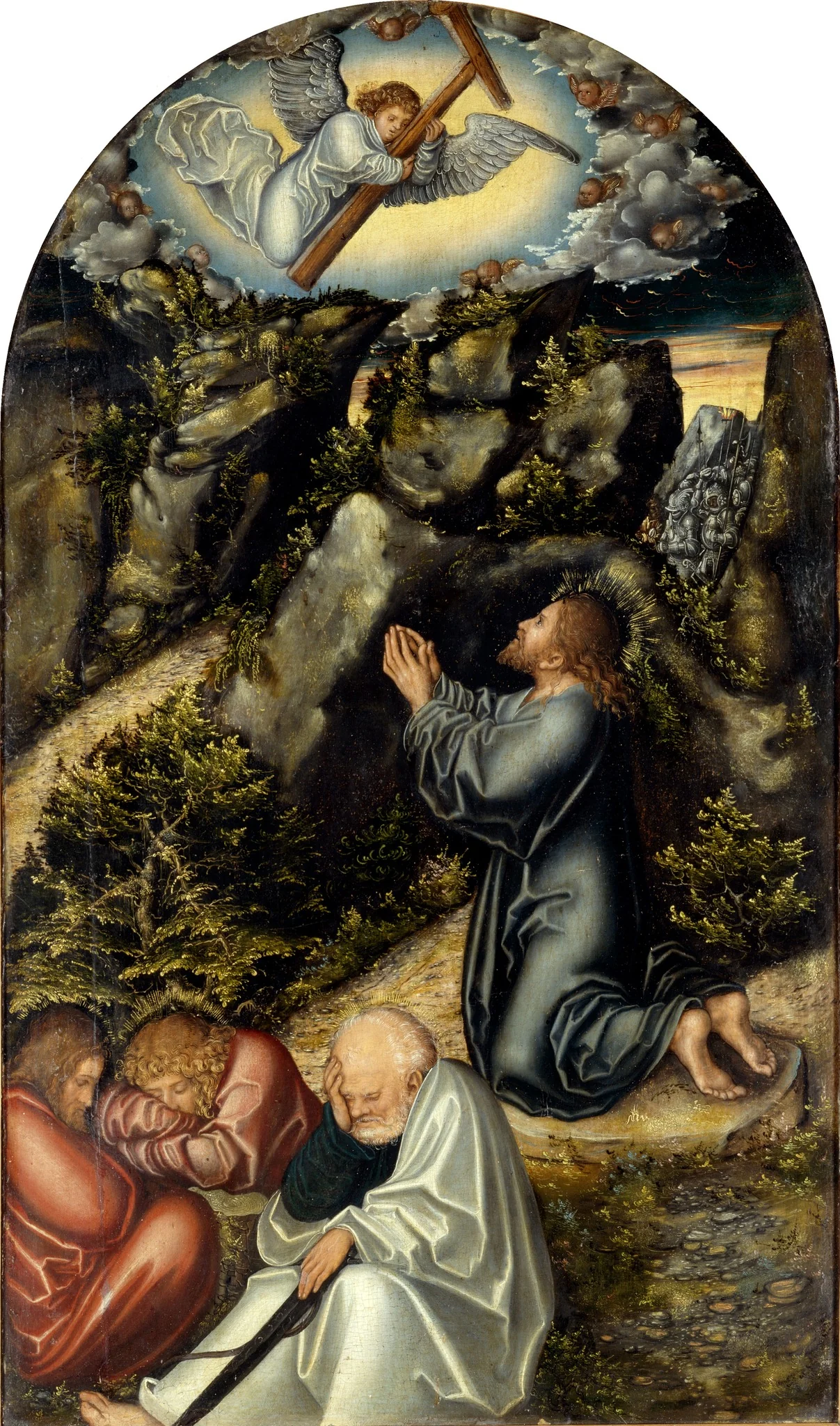 Agony in the Garden, by Lucas Cranach the Elder, oil, 1520