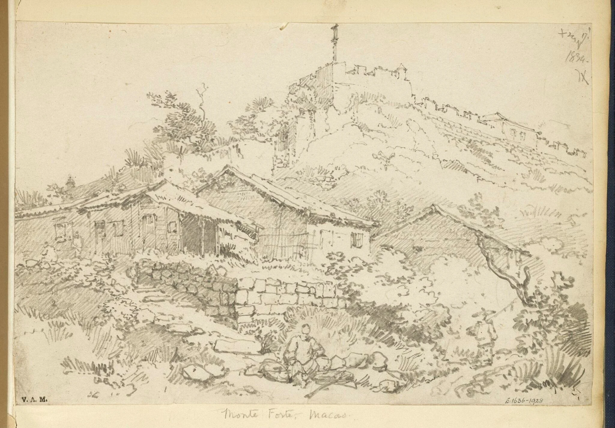 Monte Fort, Macau, by George Chinnery, 14