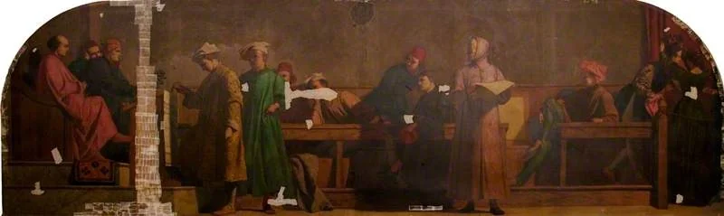 The Distribution of Art Prizes (Scholars Receiving Laurels), by Frederick Richard Pickersgill, oil, 1870