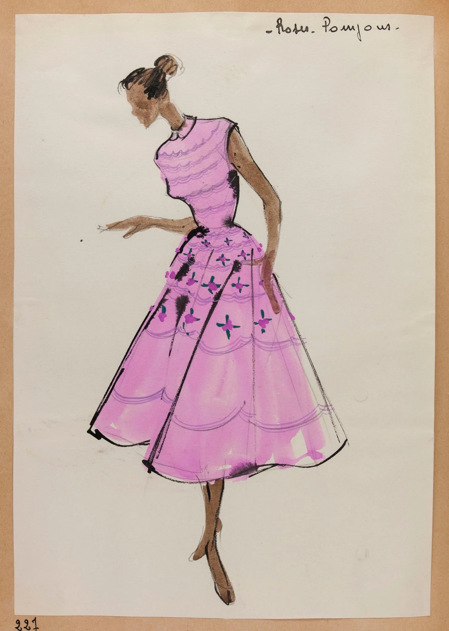 Roses pompon, by Marie-Louise Carven, 1951
