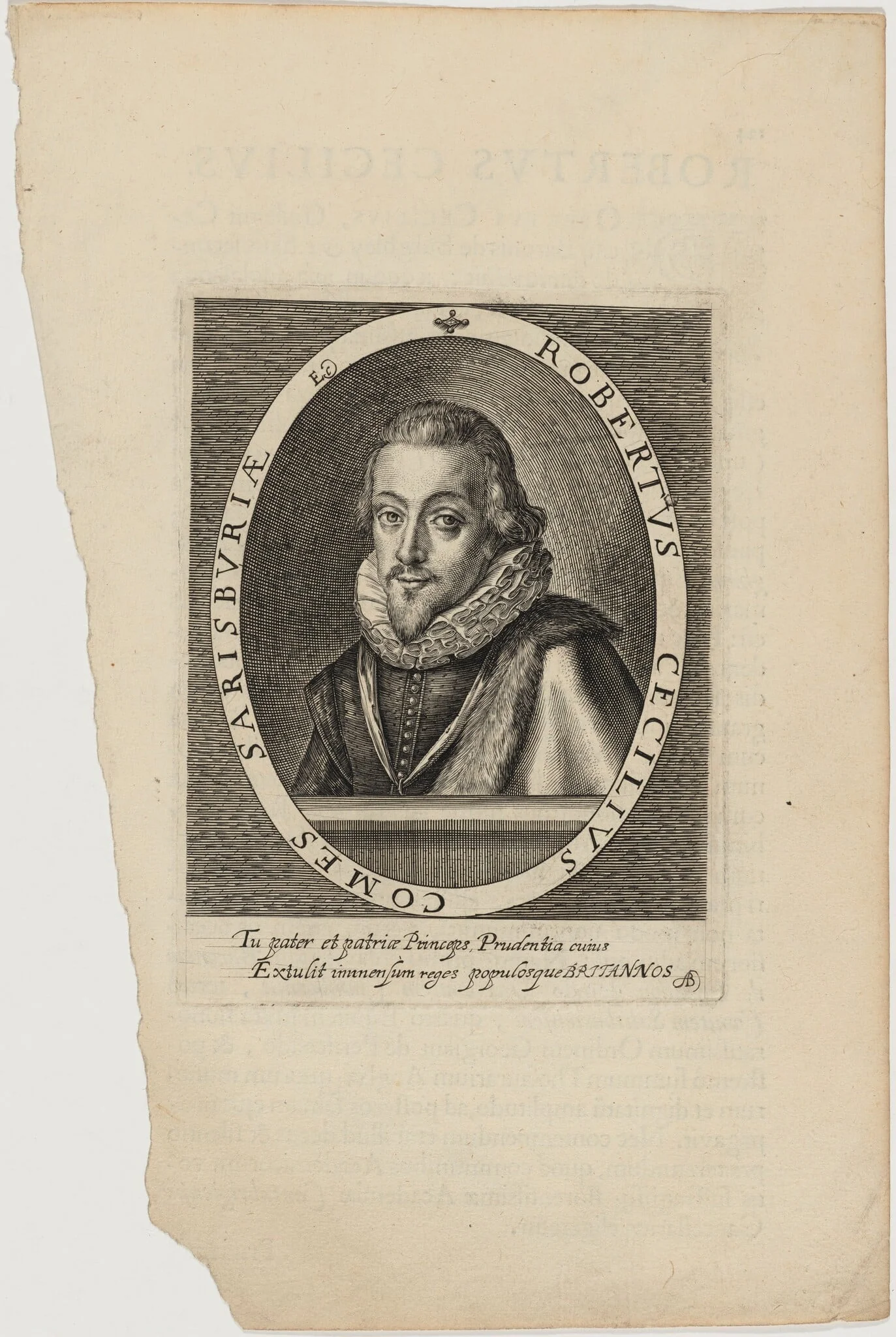 Robert Cecil, First Earl of Salisbury, by Willem de Passe, ink, 1620