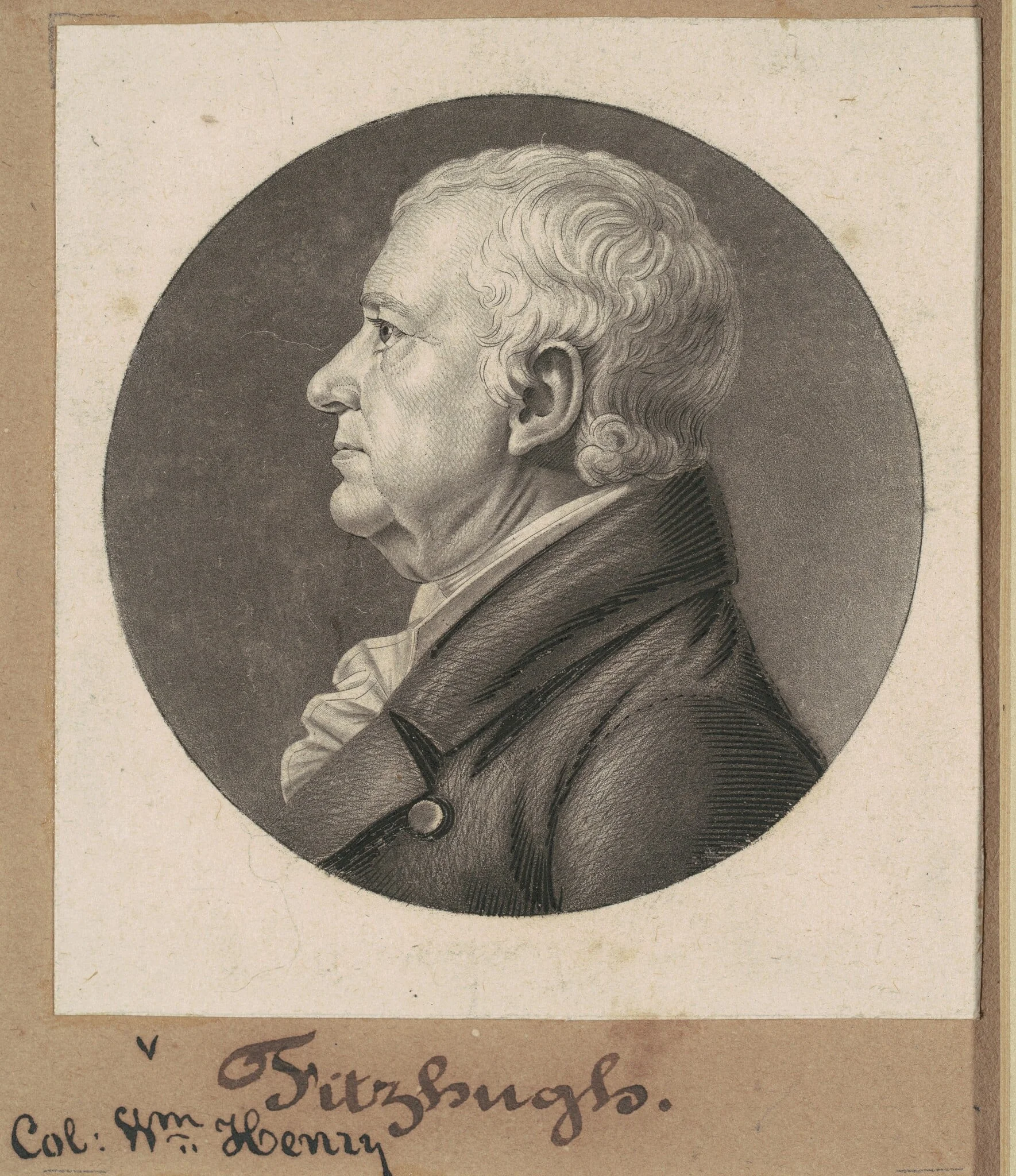 William Fitzhugh, by Charles Balthazar Julien Févret de Saint-Mémin, ink, 1807