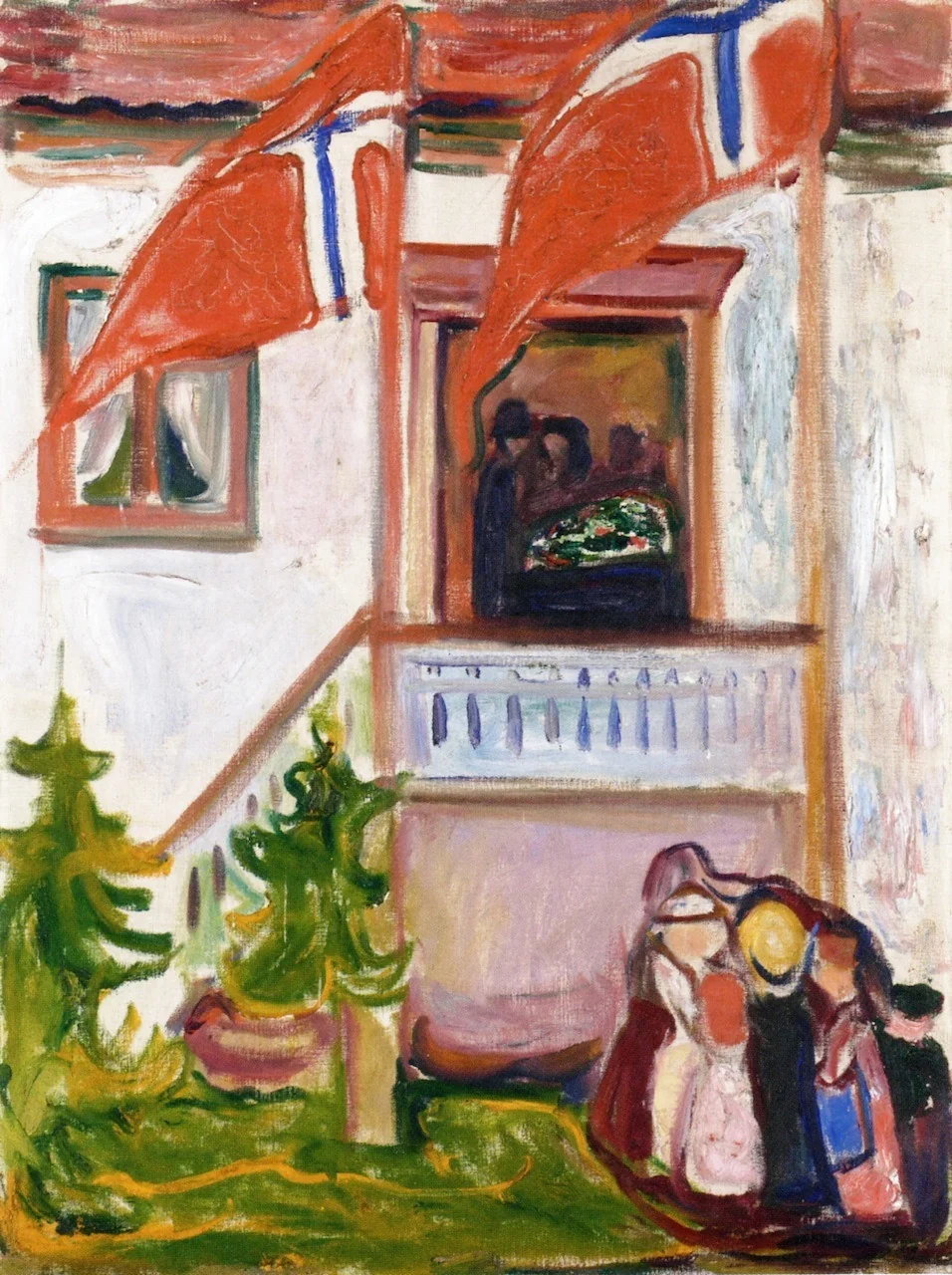 The Funeral, by Edvard Munch, oil, 1904