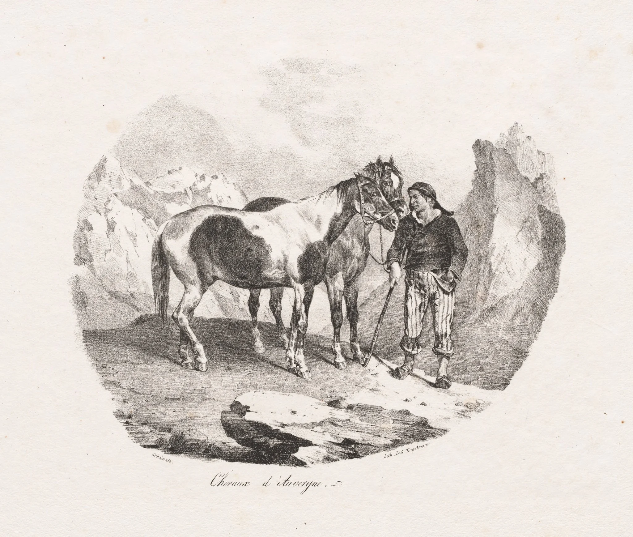 Chevaux d' Auvergne, by Théodore Géricault, 1822