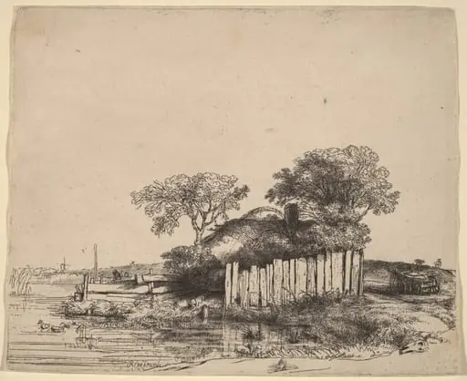 Cottage with a White Paling