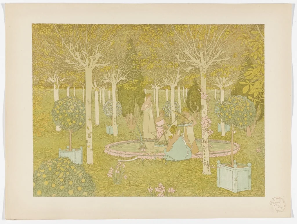 Untitled, by Gaston de Latenay, ink, 1897