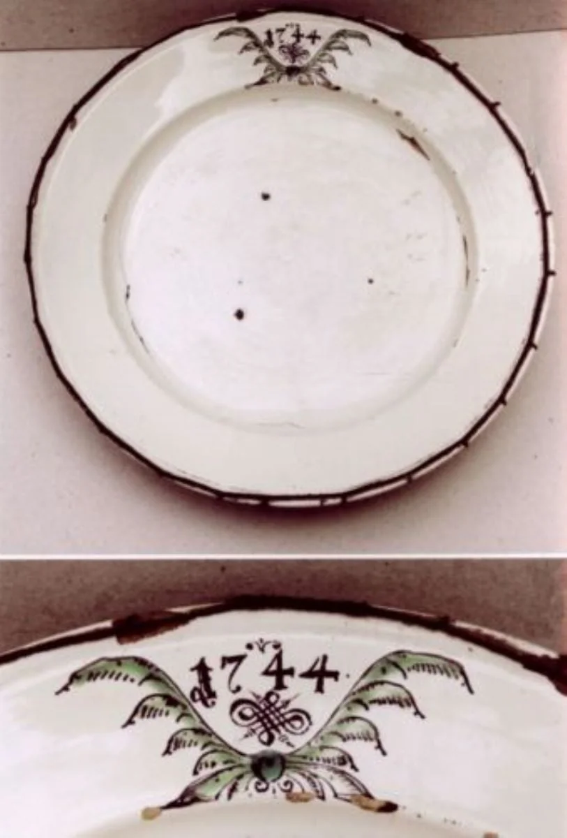 farfurie, by Unknown, 1744