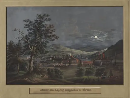 View of the K. K. Private Iron Factory in Zöptau
