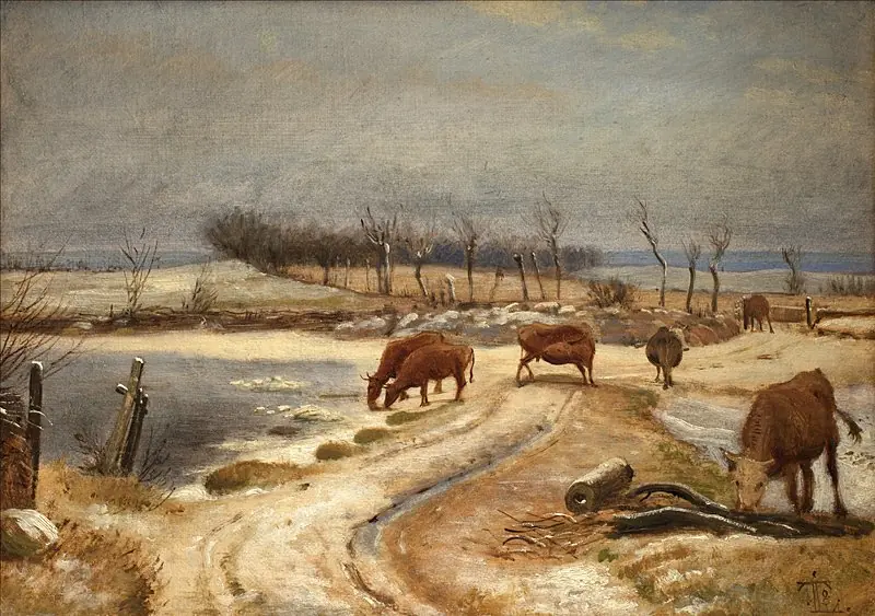 Watering the Cattle on a Winter's Day