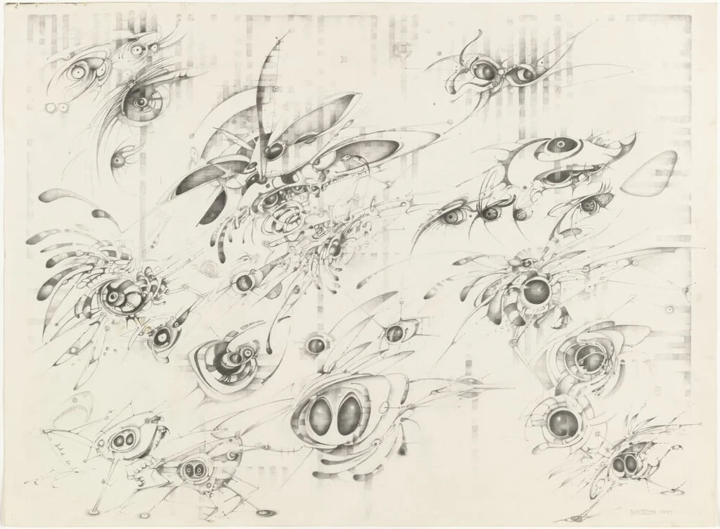 Untitled, by Lee Bontecou, graphite, 1997