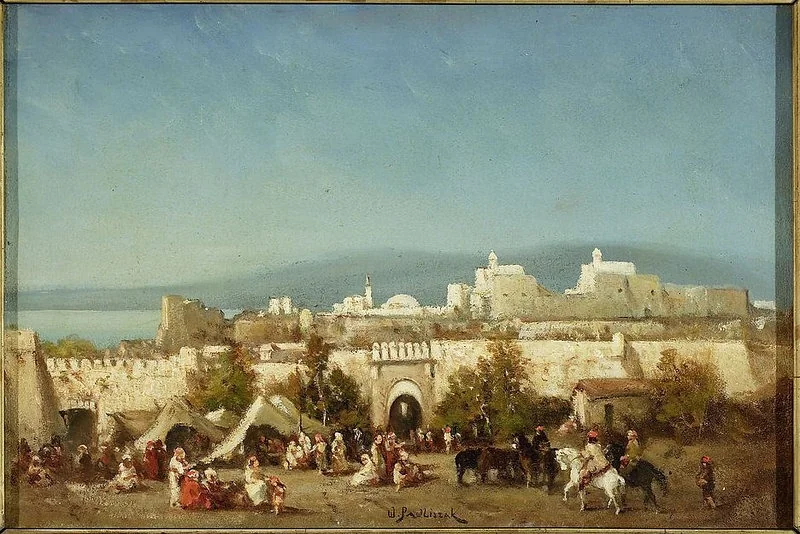 Southern landscape with staffage