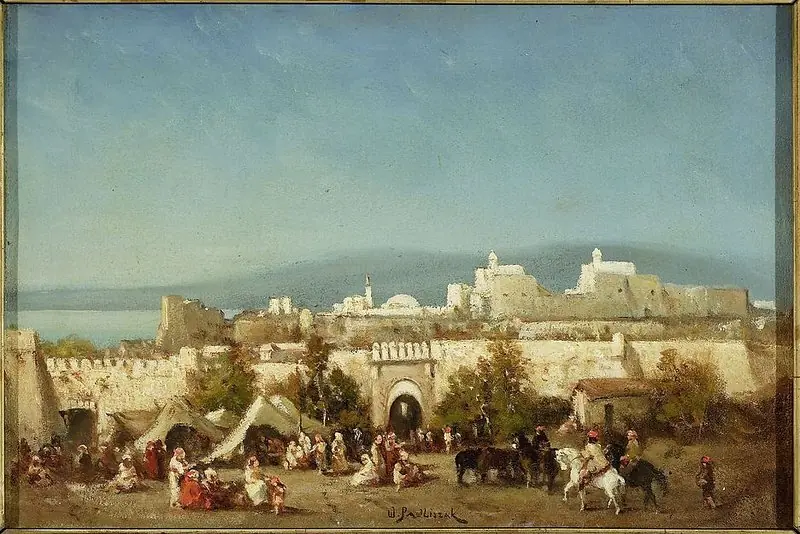 Southern landscape with staffage