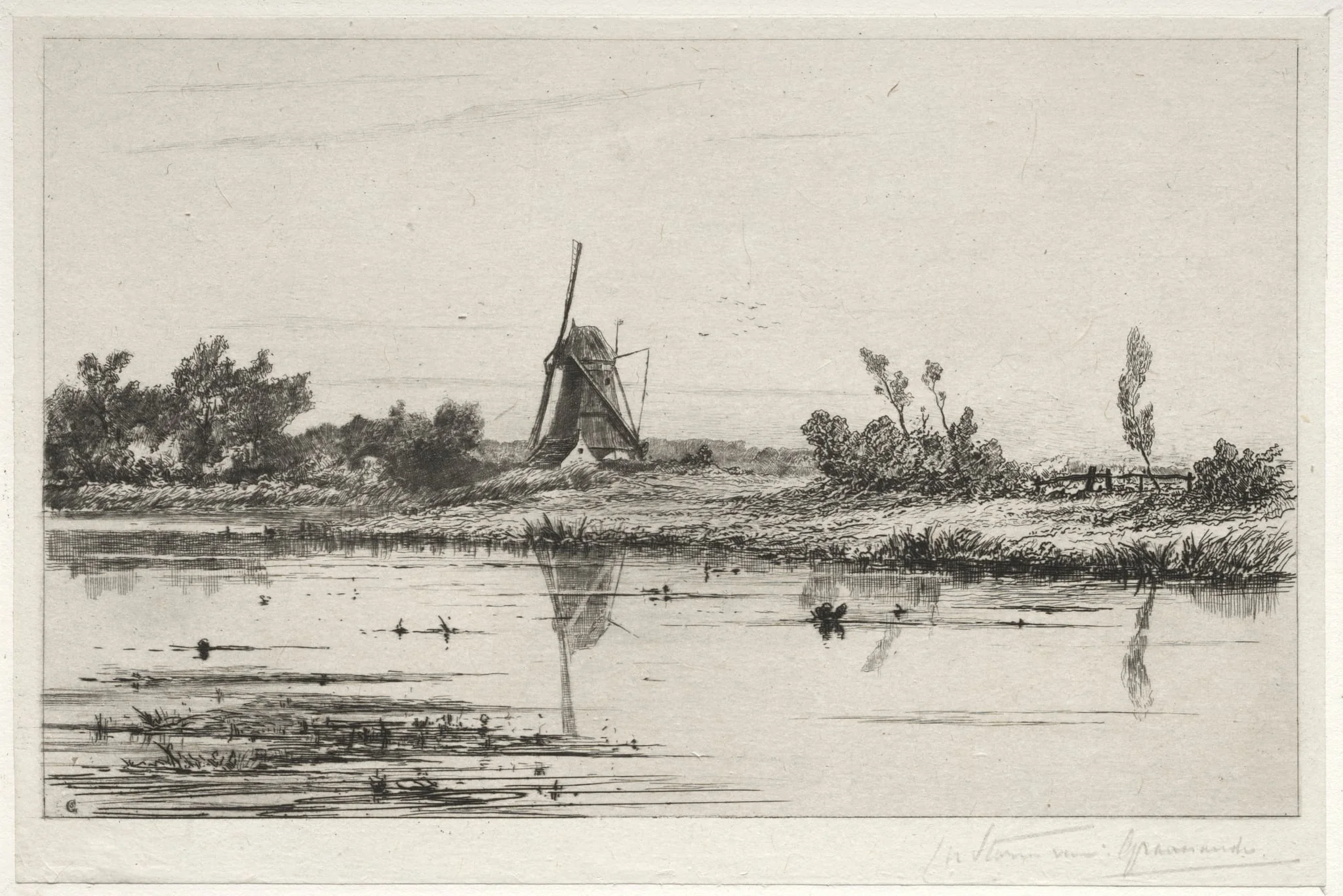 Le bord au Gein, by Charles Nicolas Storm van 's-Gravesande, 1891