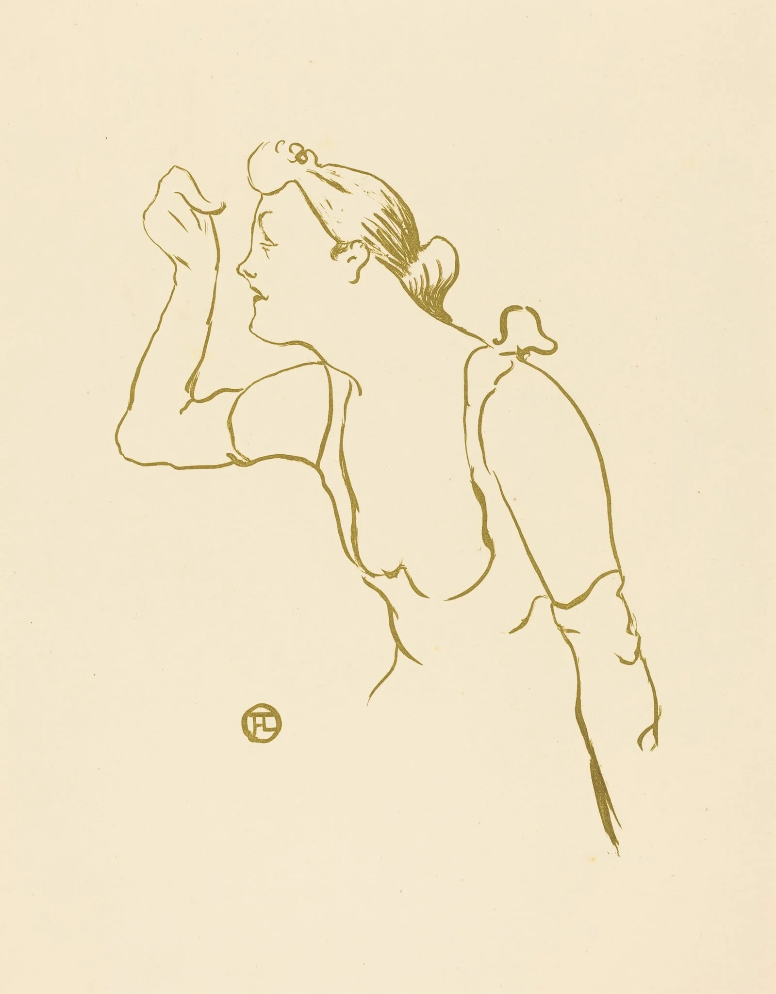 Paula Brébion, by Henri de Toulouse-Lautrec, ink, 1893