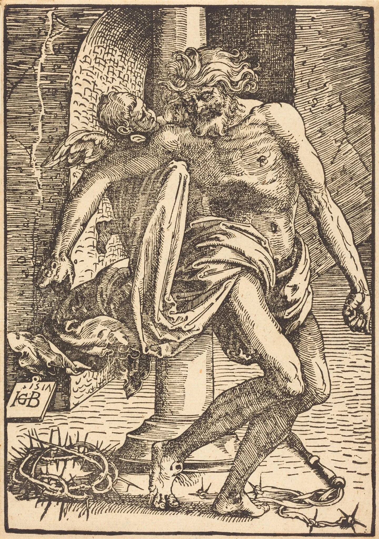 Christ on the Pillar, by Hans Baldung Grien, ink, 1517