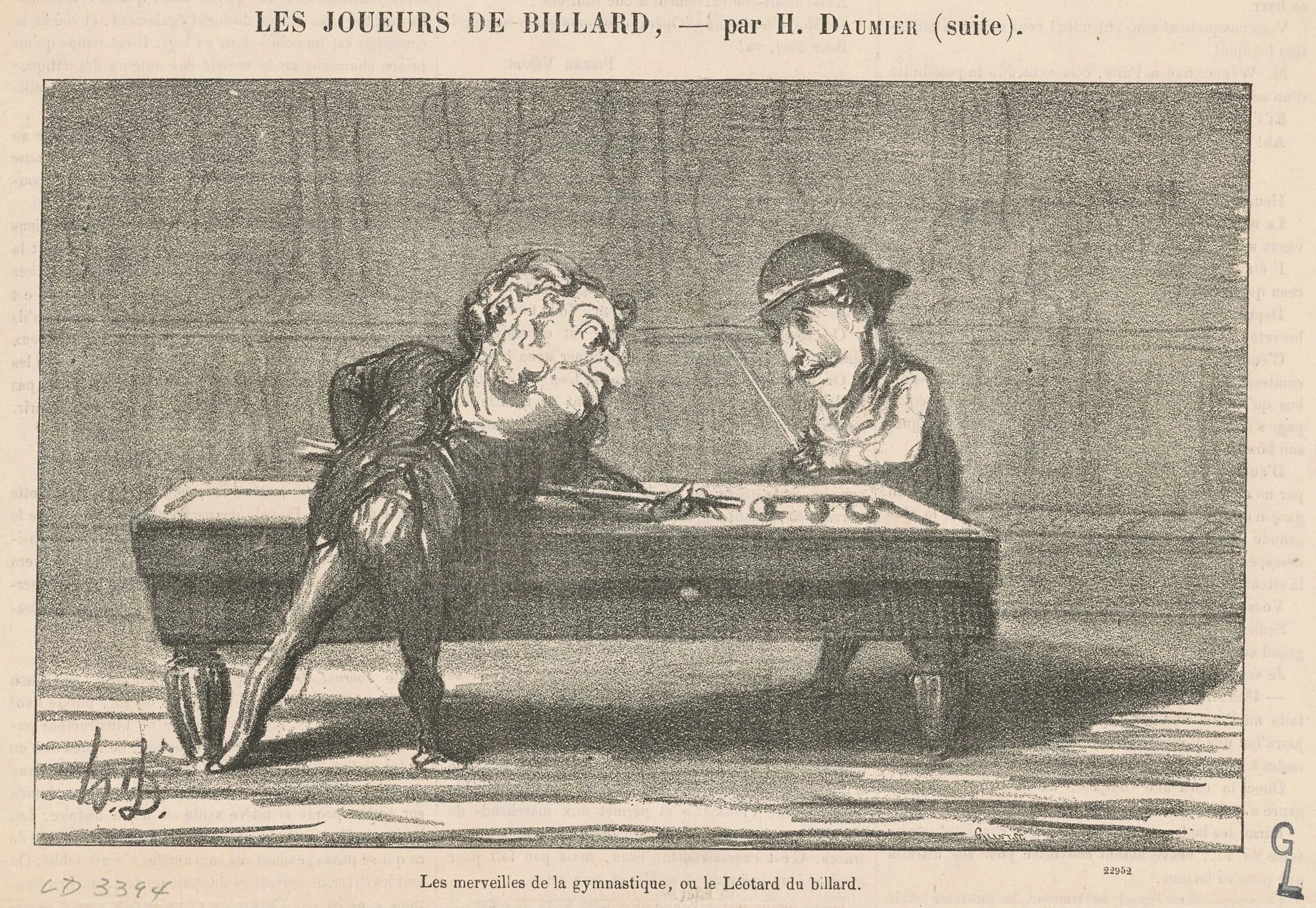 Les merveilles de la gymnastique ..., by Honoré Daumier, ink, 1865