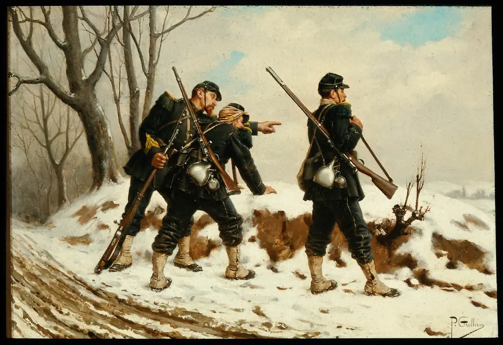 French Soldiers in the Snow