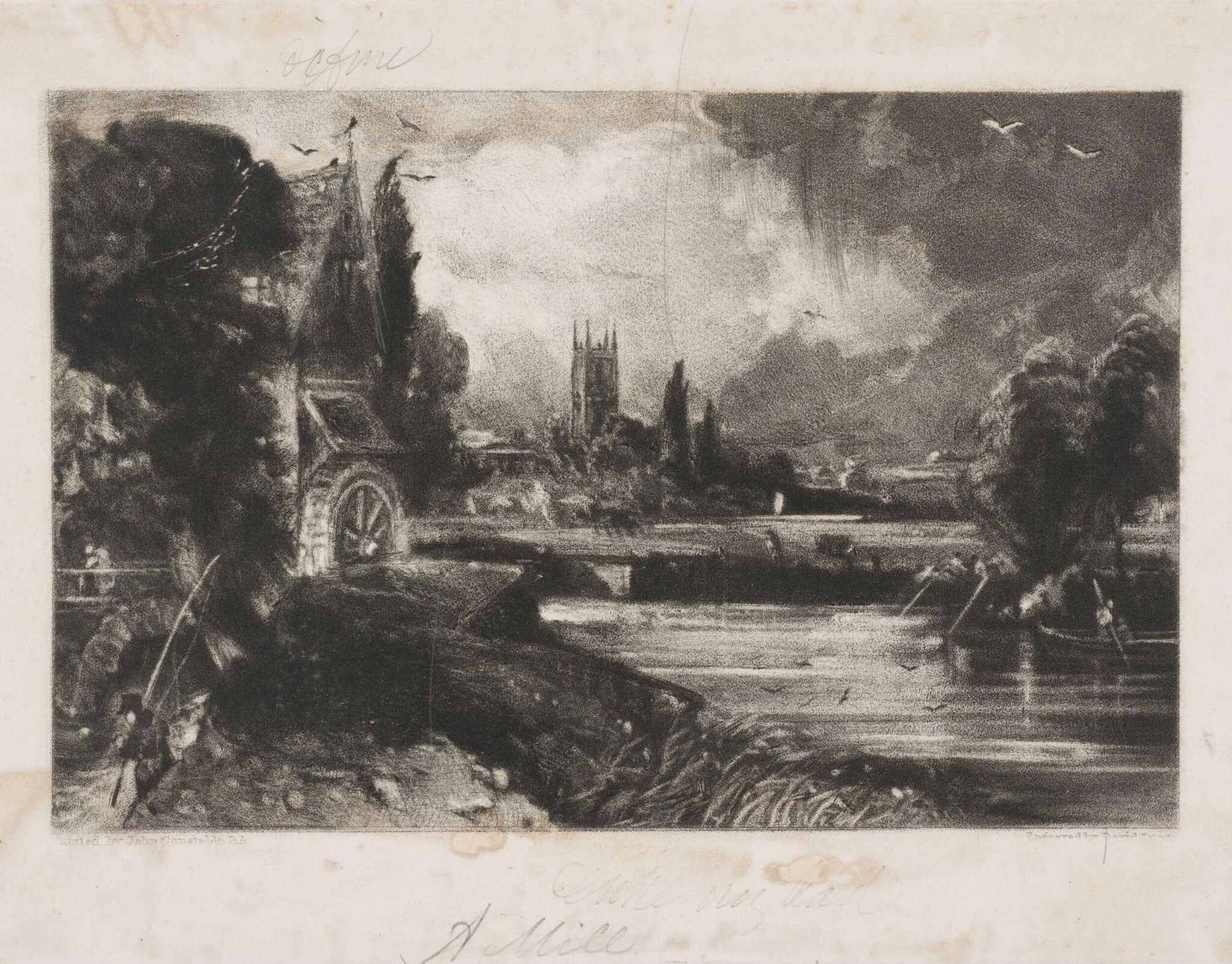 A Mill, by John Constable, 1850