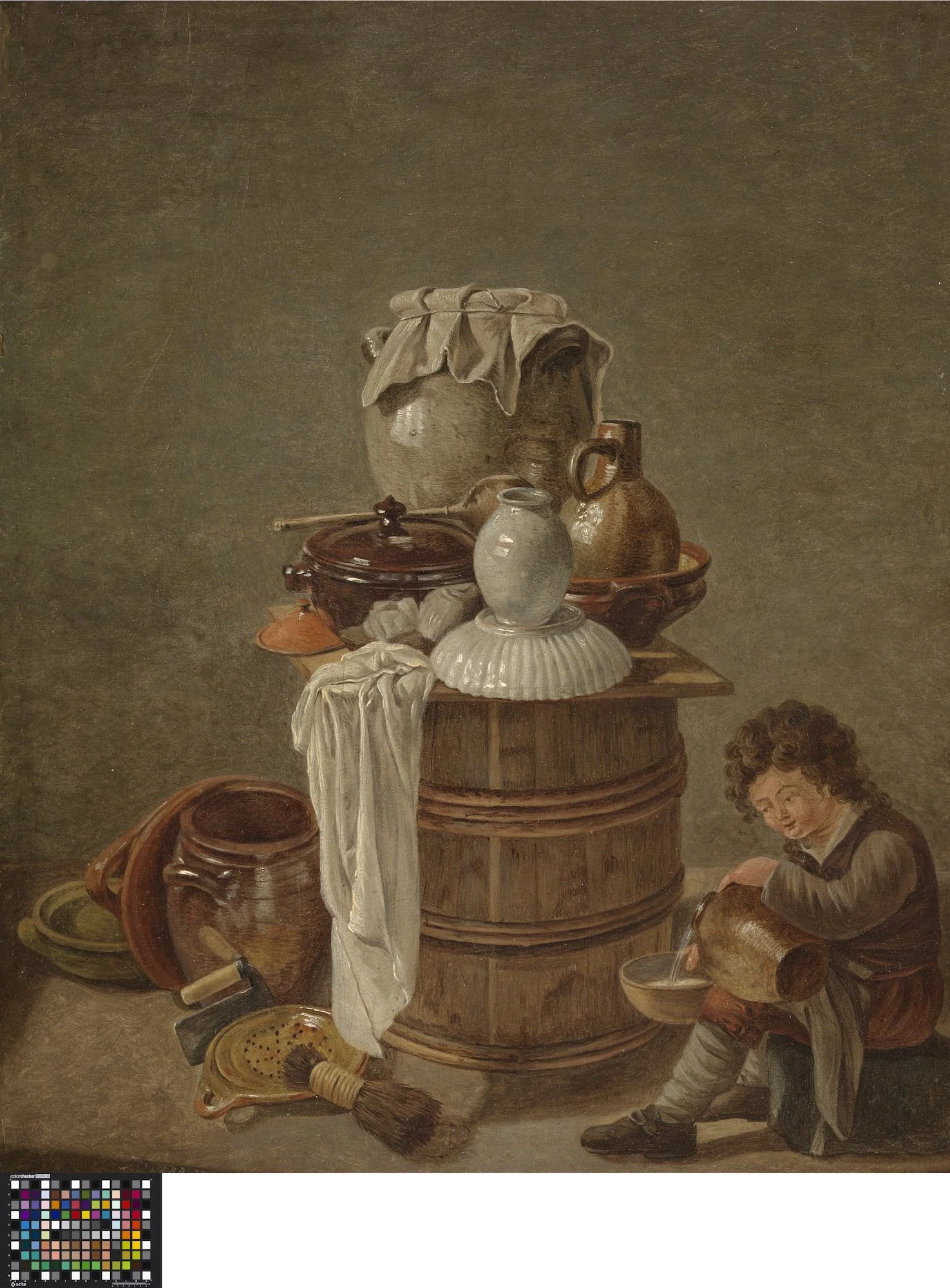 Keukengerei, by Jan Karel Verbrugge, oil, 1796