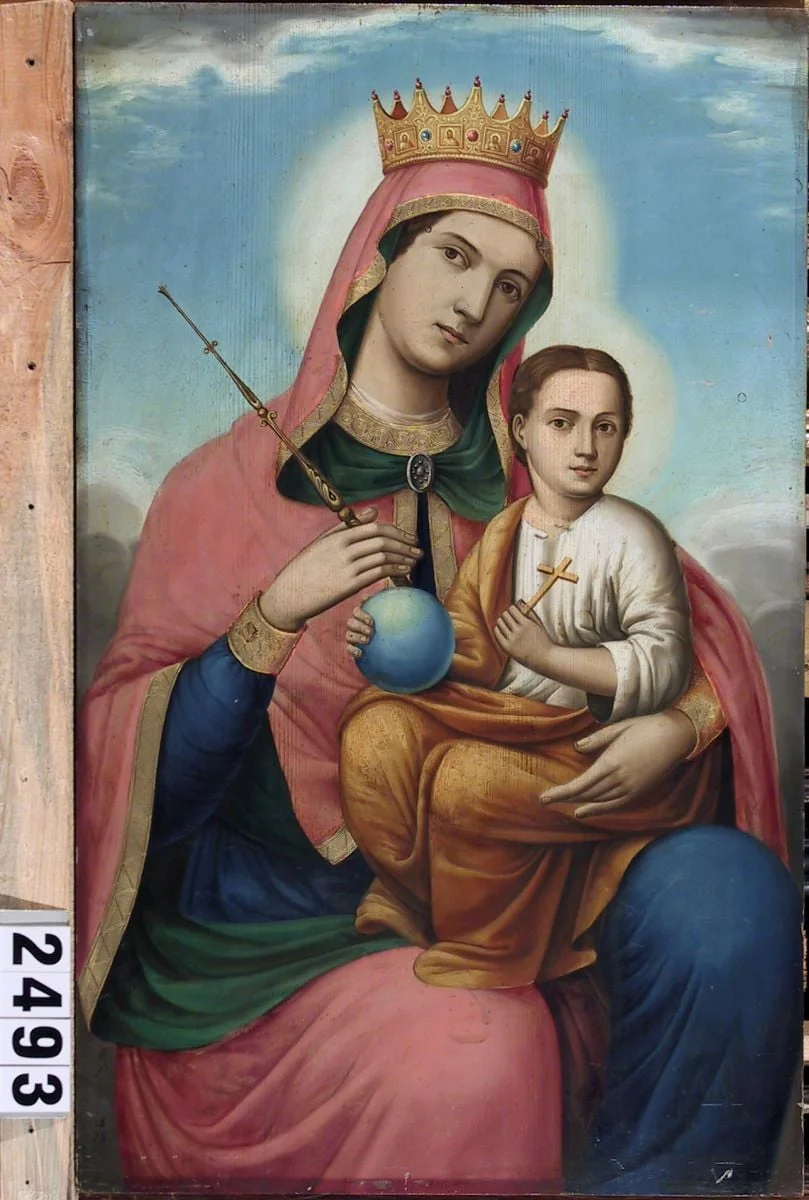 Maica Domnului cu Iisus, by Mișu Popp, 1869