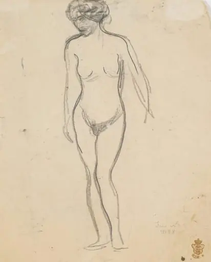 Stående kvindelig model
