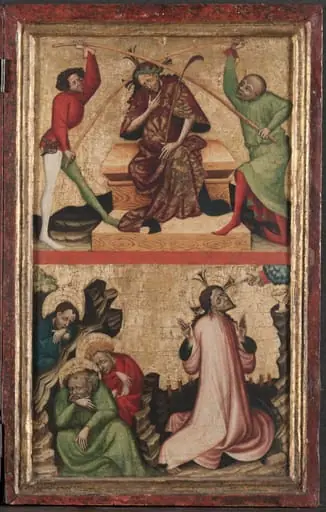 Diptych with the Passion of Christ (right wing): Crowning with Thorns and Agony on the Garden