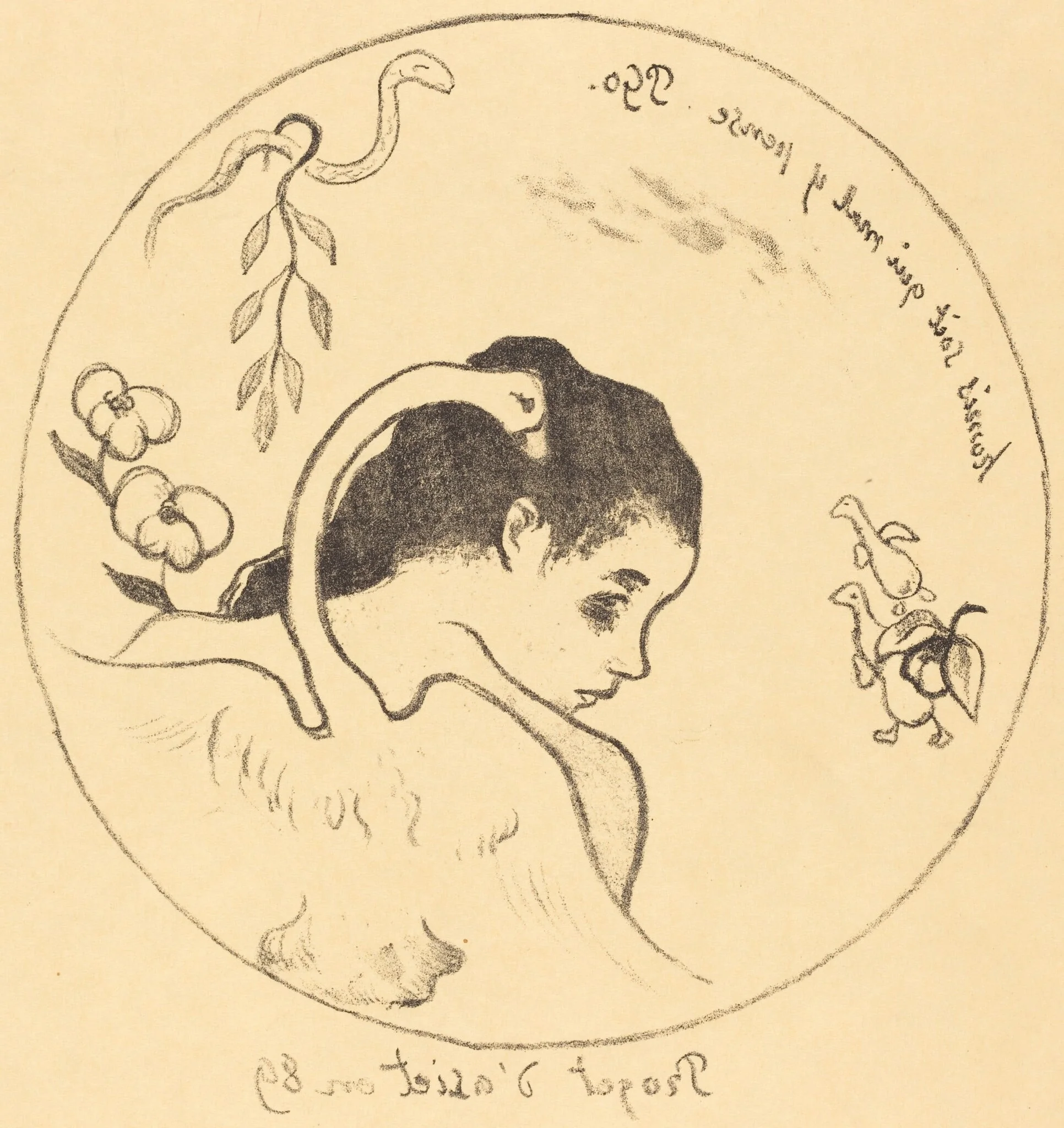 Leda (Cover), by Paul Gauguin, ink, 1889