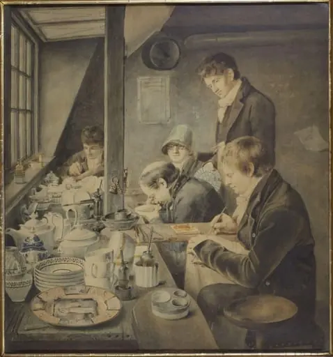 Painting Room of Mr Baxter, No 1 Goldsmith Street, Gough Square, London