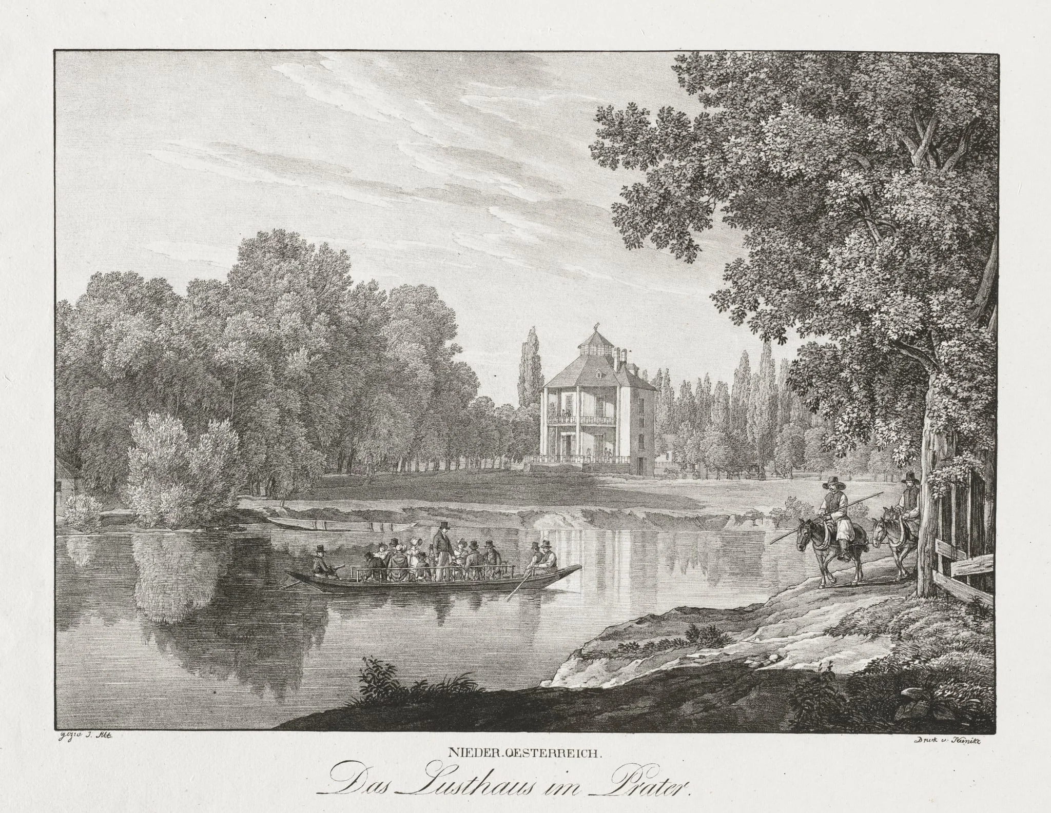 Nieder-oesterreich, Das Lusthaus im Prater, by Jakob Alt, 1839