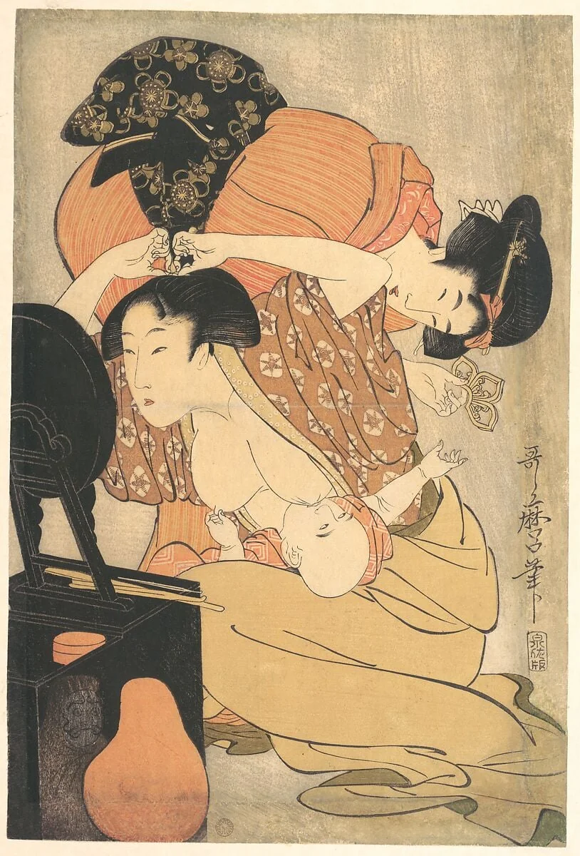 Untitled, by Kitagawa Utamaro, ink, 1793