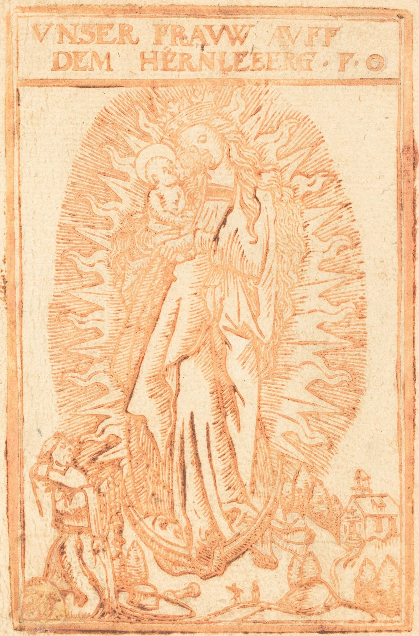Madonna of the Hernleberg, by German 17th Century, ink, 1626