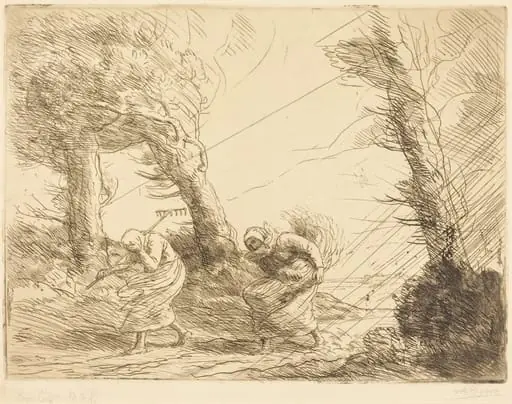 Harvesters Surprised by the Storm (Moissonneuses surprises par l'orage)