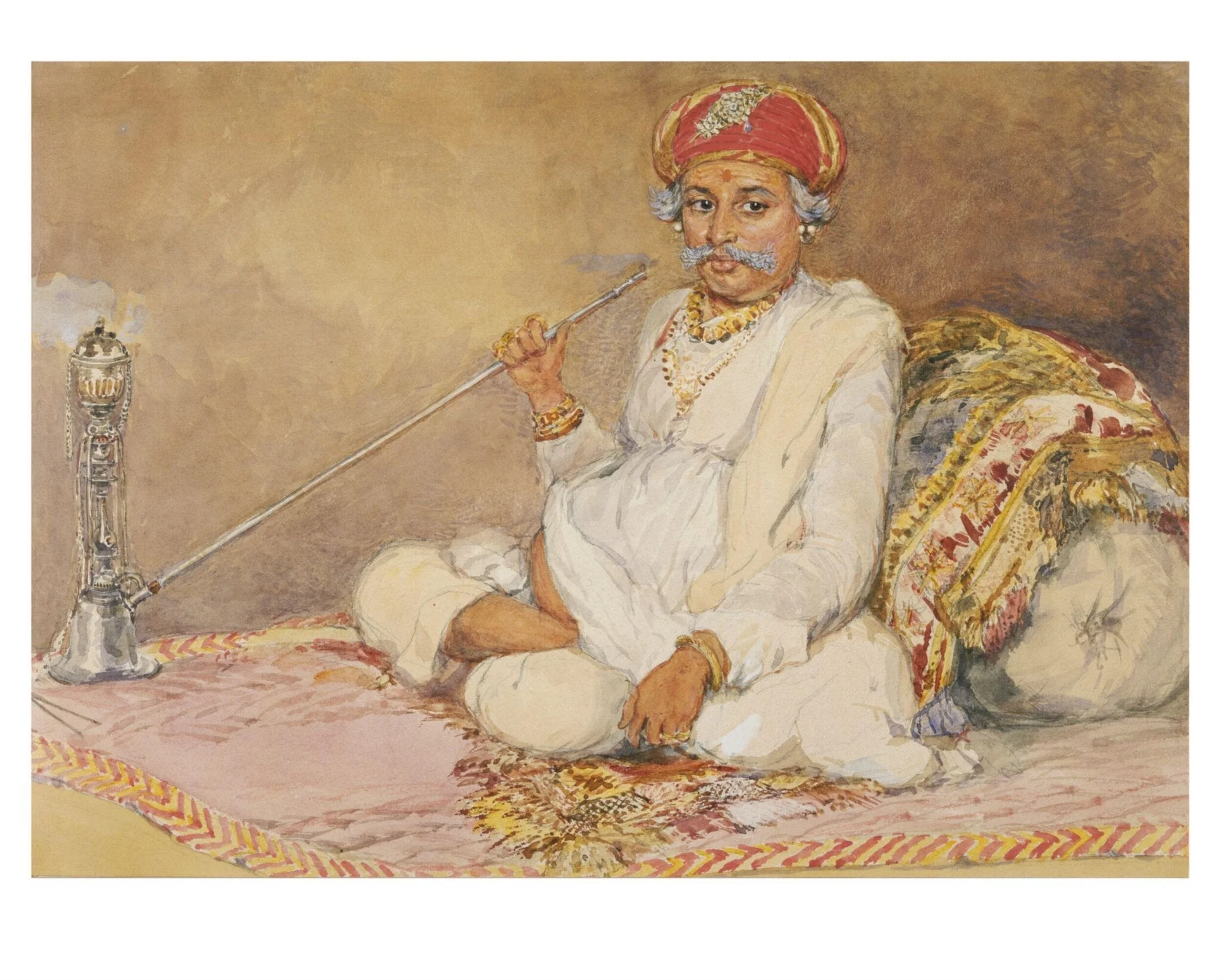 Daulat Rao of Mandhata, by William Carpenter, paint, 1851