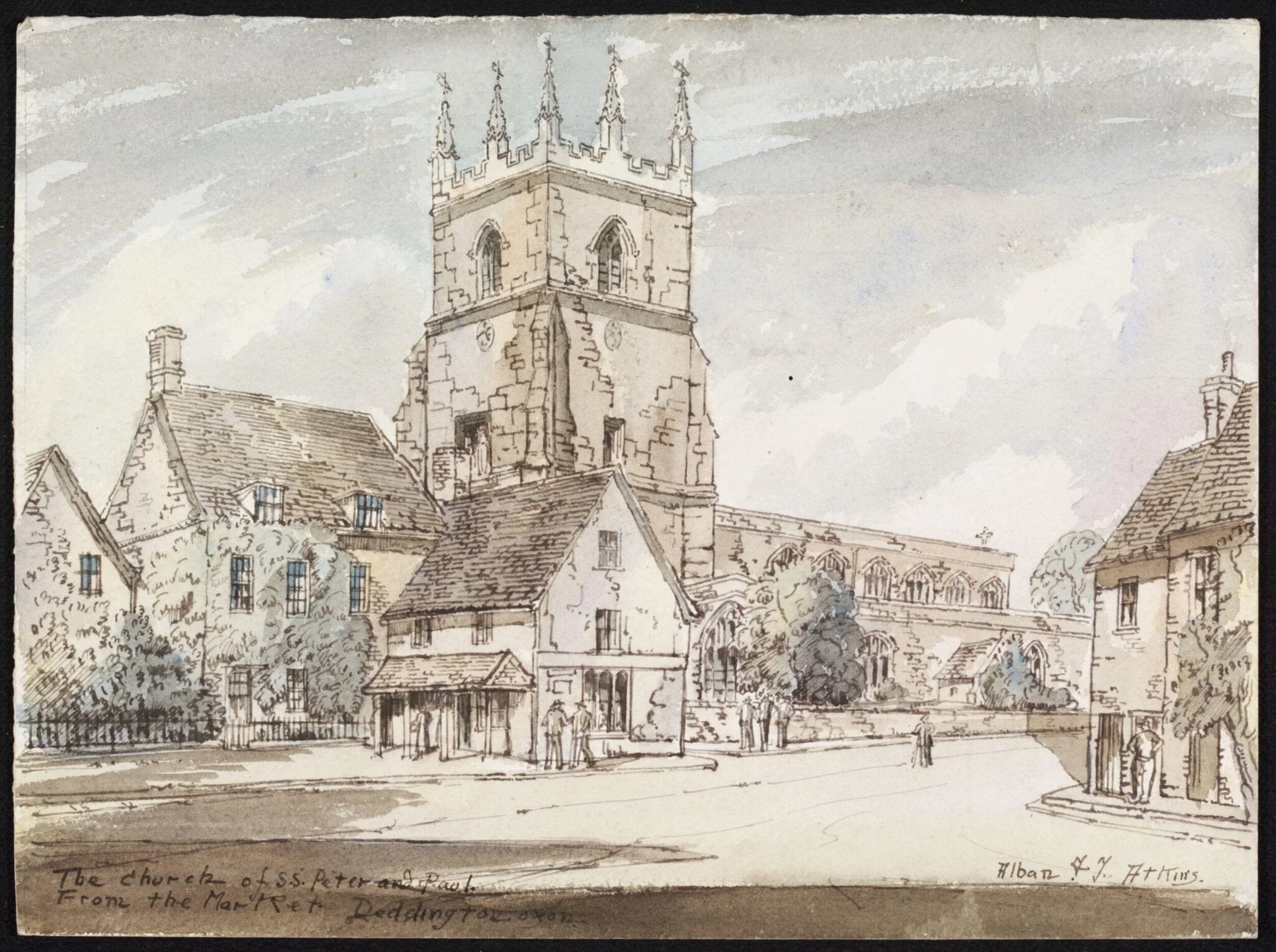The Church of S.S.Peter and Paul, from the Market, Deddington