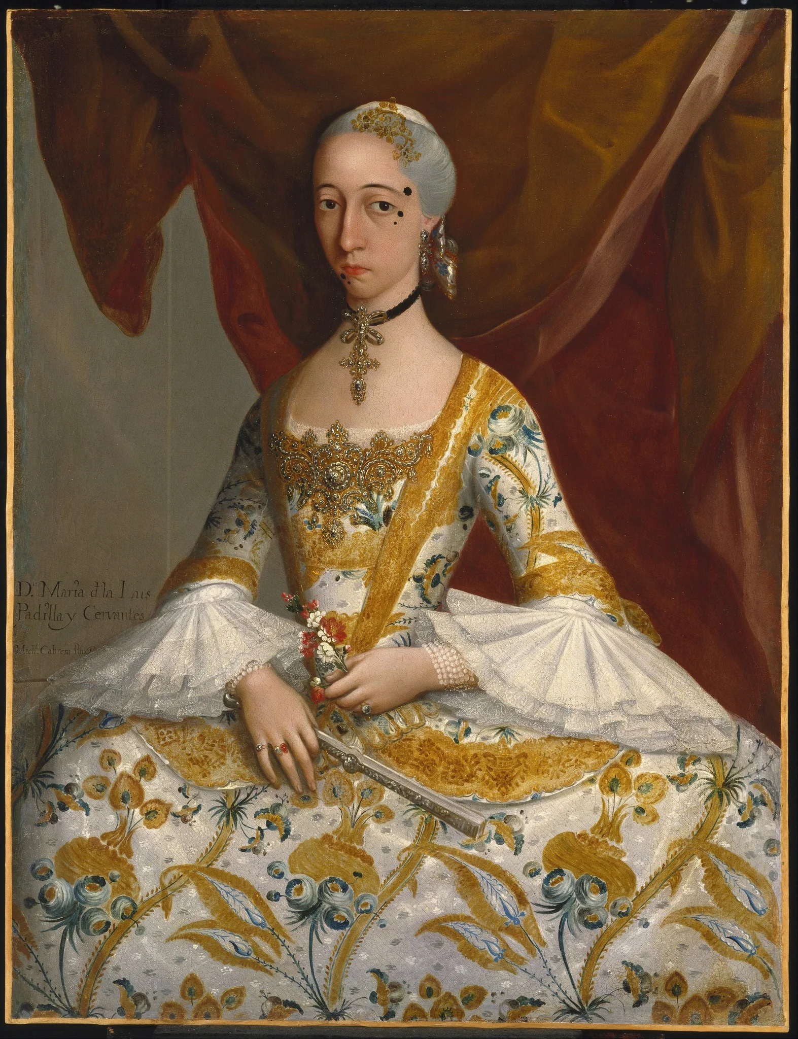 Doña María de la Luz Padilla y (Gómez de) Cervantes, by Miguel Cabrera, oil, 1760