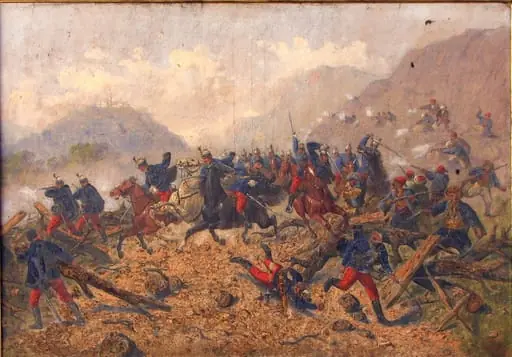 Atac turcesc asupra unui escadron de husari în Bosnia (în Reg. Inv.: Cavalerie atacată de turci)