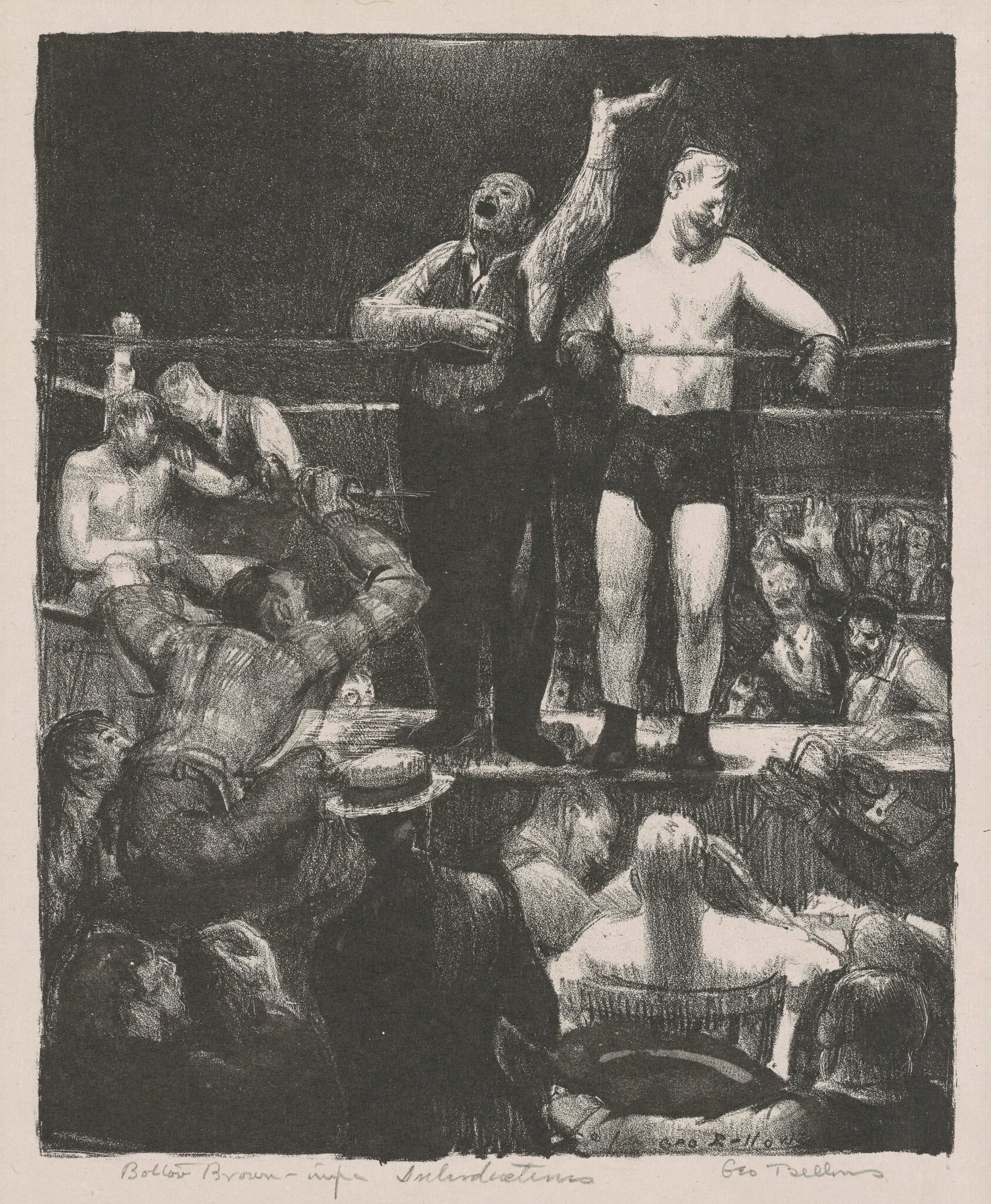Introductions, by George Bellows, ink, 1921