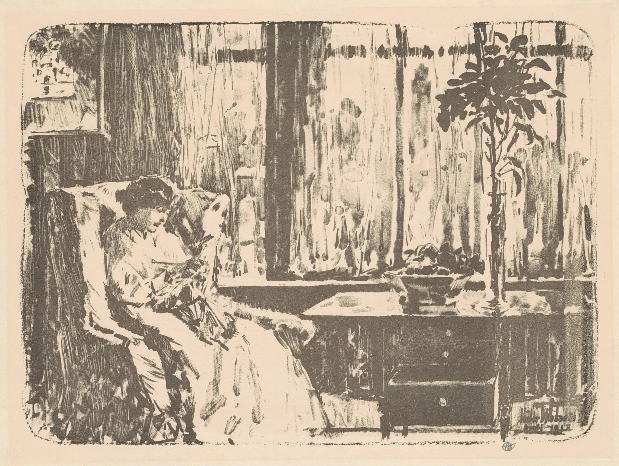 The Broad Curtain, by Childe Hassam, 1918