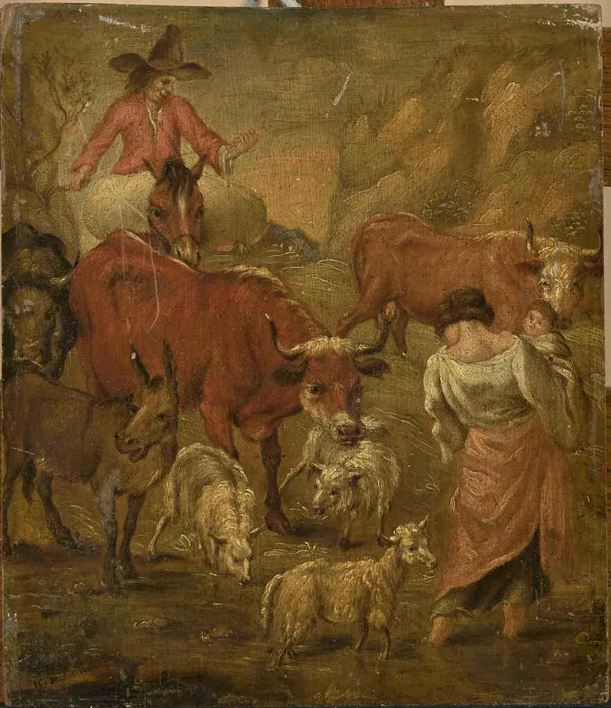 Shepherds with cattle