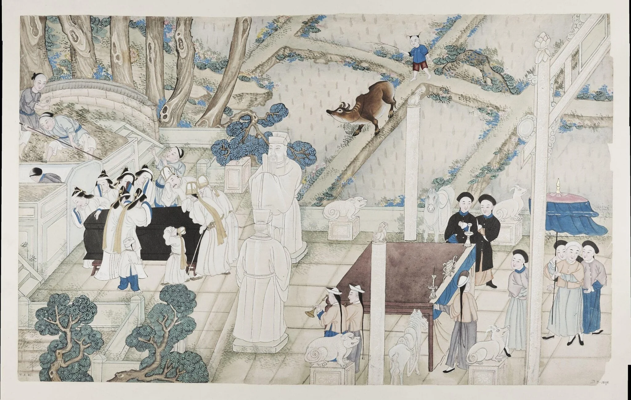 Scene at the tomb, by Unknown, paint, 1880