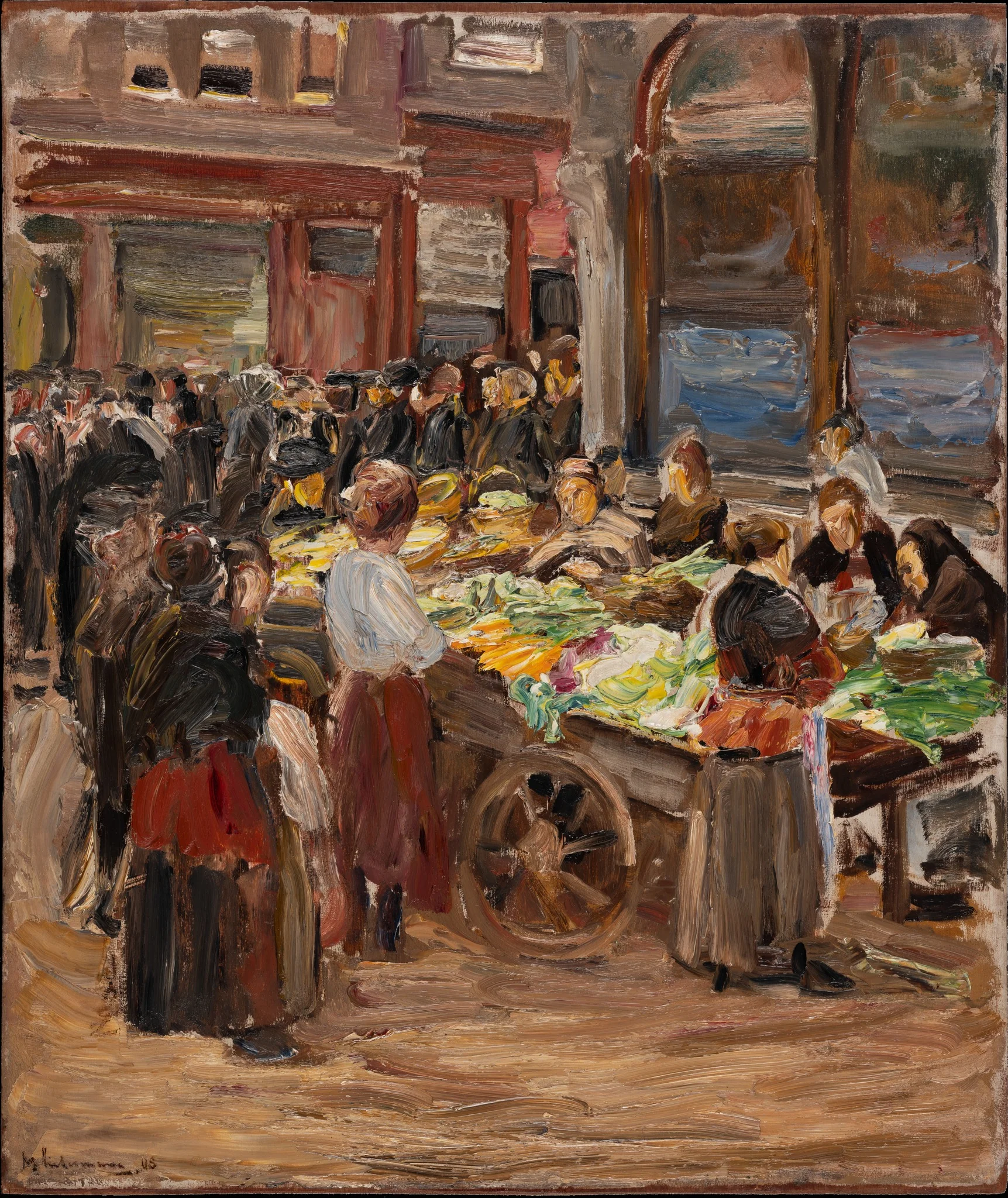 Jewish Street in Amsterdam, by Max Liebermann, unspecified, 1908