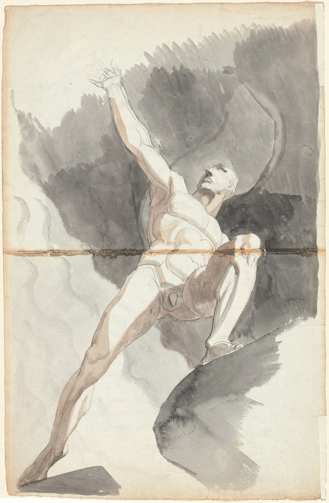 Satan Defying the Powers of Heaven, by Henry Fuseli, chalk, 1794