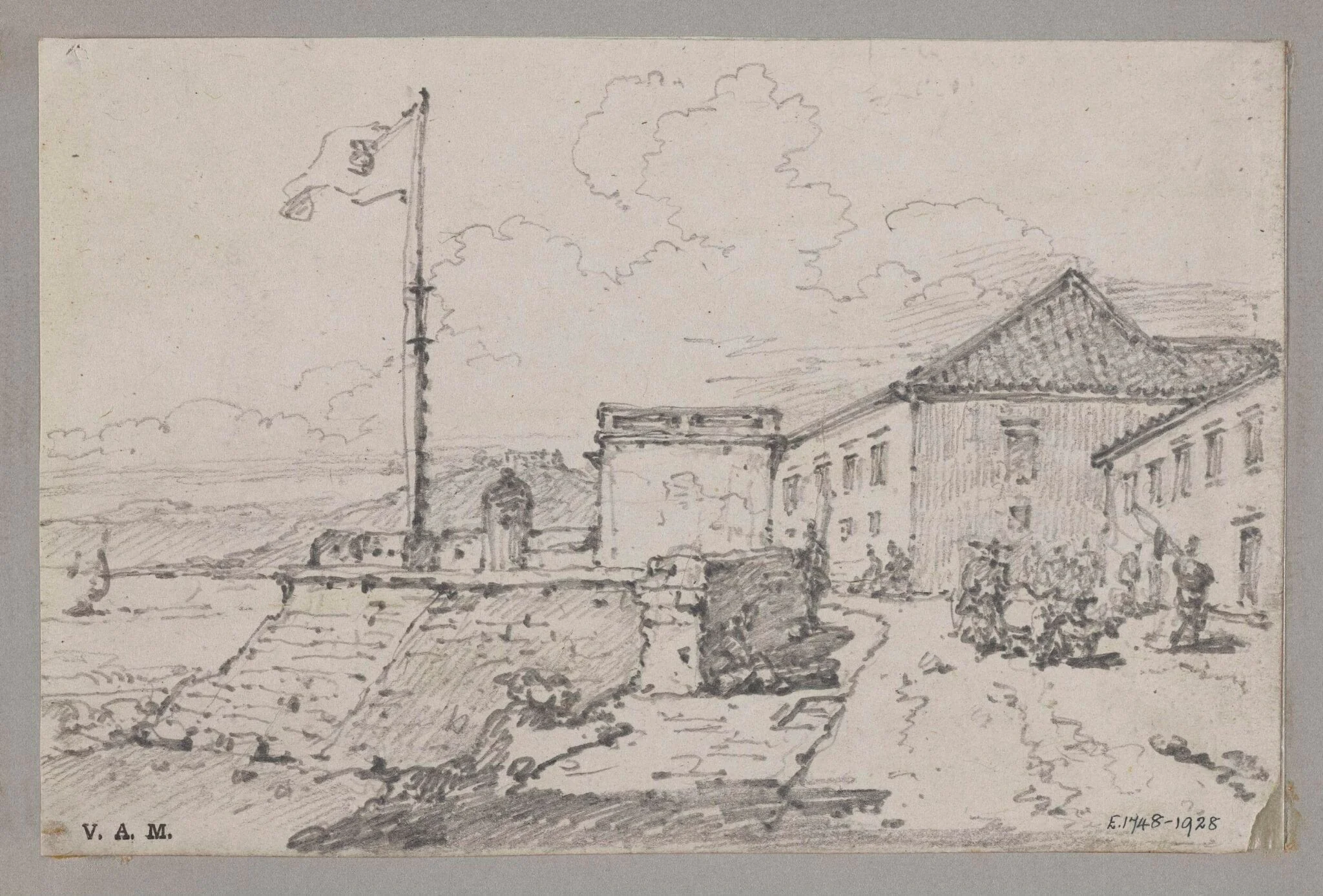 Governor’s House and Pedro Fort, Macau, by George Chinnery, 19