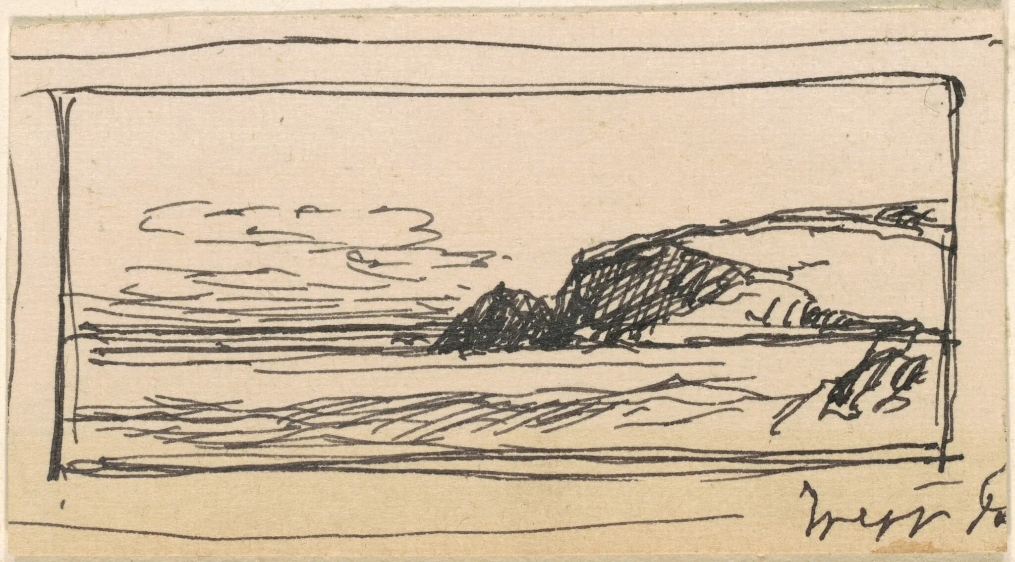 The Coast, by Alfred Thompson Bricher, ink, 1870